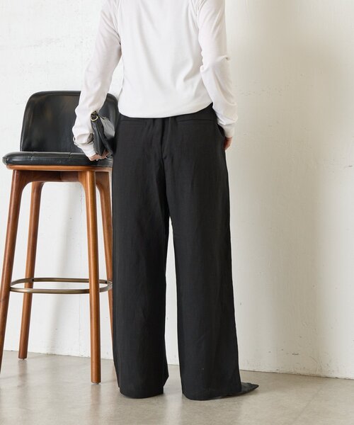 Jena espace merveilleux（ジェナ　エスパスメルヴェイユ）の「リネンイージーパンツ（その他パンツ・レディース・ベージュ/グレー/ブラック・2/1）」の6枚目の写真