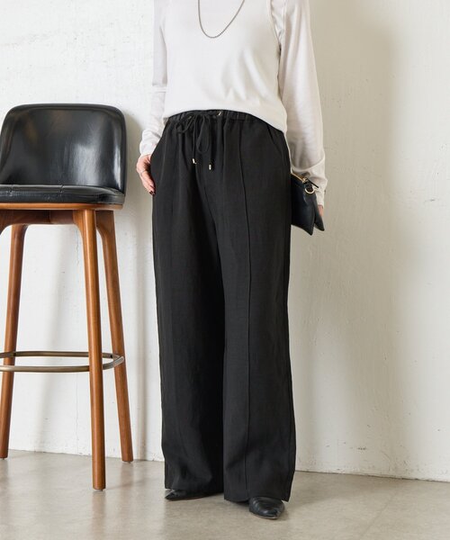 Jena espace merveilleux（ジェナ　エスパスメルヴェイユ）の「リネンイージーパンツ（その他パンツ・レディース・ベージュ/グレー/ブラック・2/1）」の9枚目の写真