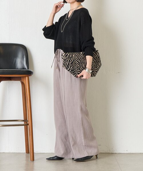 Jena espace merveilleux（ジェナ　エスパスメルヴェイユ）の「リネンイージーパンツ（その他パンツ・レディース・ベージュ/グレー/ブラック・2/1）」の16枚目の写真
