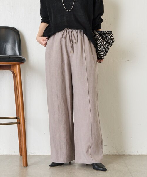 Jena espace merveilleux（ジェナ　エスパスメルヴェイユ）の「リネンイージーパンツ（その他パンツ・レディース・ベージュ/グレー/ブラック・2/1）」の18枚目の写真