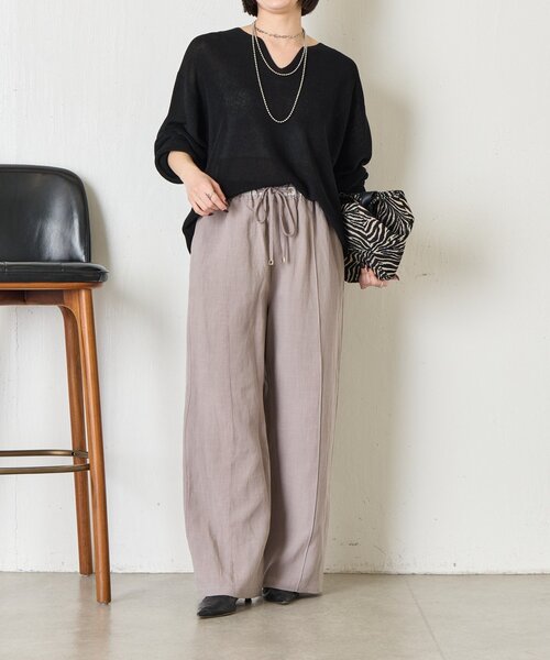 Jena espace merveilleux（ジェナ　エスパスメルヴェイユ）の「リネンイージーパンツ（その他パンツ・レディース・ベージュ/グレー/ブラック・2/1）」の21枚目の写真