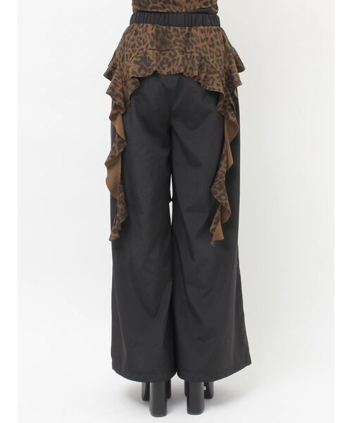 GYDA(ジェイダ)の「LEOPARDウエストDRAPE EDGEパンツ(その他パンツ・レディース・アイボリー/ブラック・FREE)」の3枚目の写真