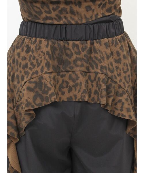 GYDA(ジェイダ)の「LEOPARDウエストDRAPE EDGEパンツ(その他パンツ・レディース・アイボリー/ブラック・FREE)」の4枚目の写真