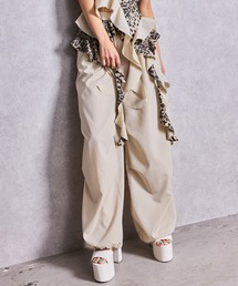 GYDA | LEOPARDウエストDRAPE EDGEパンツ(その他パンツ)