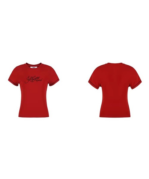 Fano Studios(ファノ ストゥディオズ)の「刺繍デザイン レトロ Tシャツ FC26S042【Fano Studios】【2026SS】(Tシャツ/カットソー・レディース・レッド・S/M/L)」の11枚目の写真