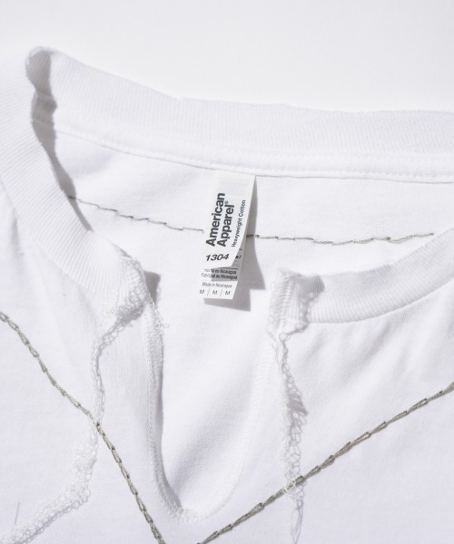 THRIFTY LOOK（スリフティールック）の「TRIFTY LOOK スリフティルック / NAJA PENDANT EMB LS TEE（Tシャツ/カットソー・メンズ・ホワイト/ブラック・MEDIUM/LARGE/X-LARGE）」の13枚目の写真