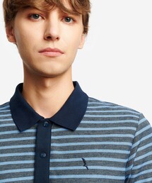 AIGLE（エーグル）の「吸水速乾 テクスチャードストライプ 半袖ポロシャツ（ポロシャツ）」