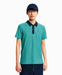 AIGLE（エーグル）の「吸水速乾 テクスチャードストライプ 半袖ポロシャツ（ポロシャツ）」