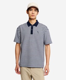 AIGLE（エーグル）の「吸水速乾 テクスチャードストライプ 半袖ポロシャツ（ポロシャツ）」