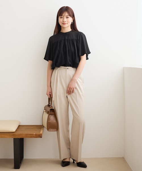 Andemiu（アンデミュウ）の「ドットチュールブラウス659175（シャツ/ブラウス・レディース・アイボリー/ブラック/オフホワイト・FREE）」の4枚目の写真