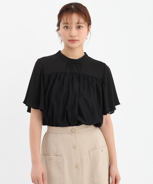 Andemiu（アンデミュウ）の「ドットチュールブラウス659175（シャツ/ブラウス・レディース・アイボリー/ブラック/オフホワイト・FREE）」の12枚目の写真
