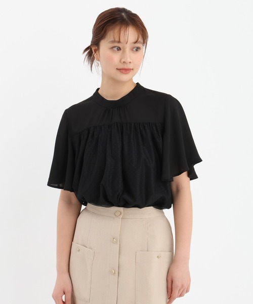 Andemiu（アンデミュウ）の「ドットチュールブラウス659175（シャツ/ブラウス・レディース・アイボリー/ブラック/オフホワイト・FREE）」の13枚目の写真