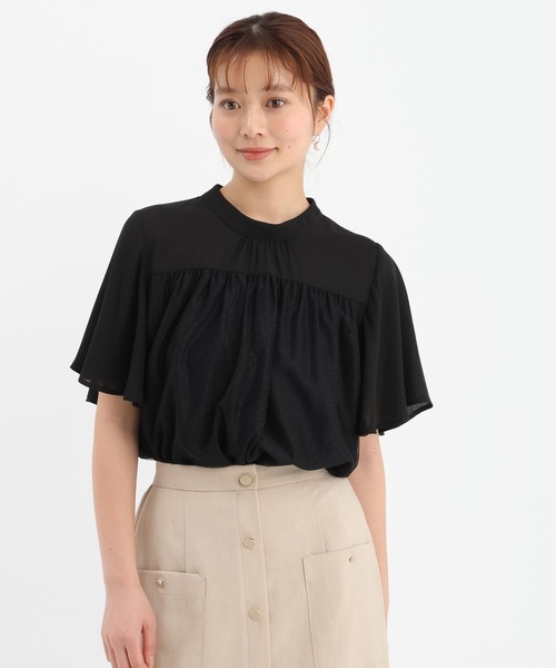 Andemiu（アンデミュウ）の「ドットチュールブラウス659175（シャツ/ブラウス・レディース・アイボリー/ブラック/オフホワイト・FREE）」の14枚目の写真