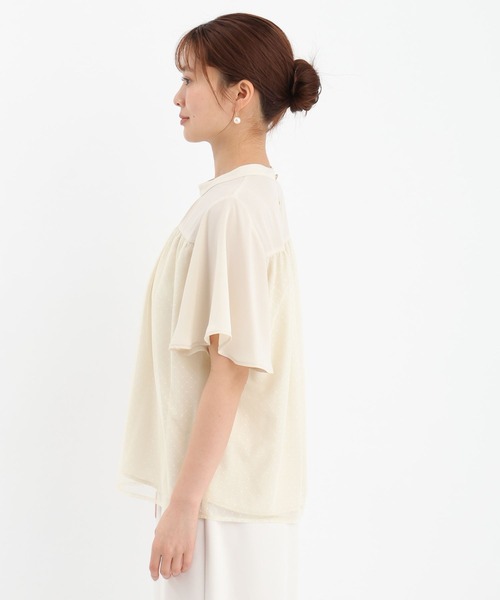 Andemiu（アンデミュウ）の「ドットチュールブラウス659175（シャツ/ブラウス・レディース・アイボリー/ブラック/オフホワイト・FREE）」の16枚目の写真