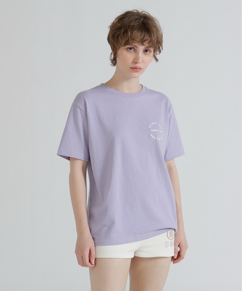 AVIREX(アヴィレックス)の「VARSITY LOGO S/S T-SHIRT(Tシャツ/カットソー・レディース・ブラック/オフホワイト/ネイビー/ラベンダー・F)」の5枚目の写真