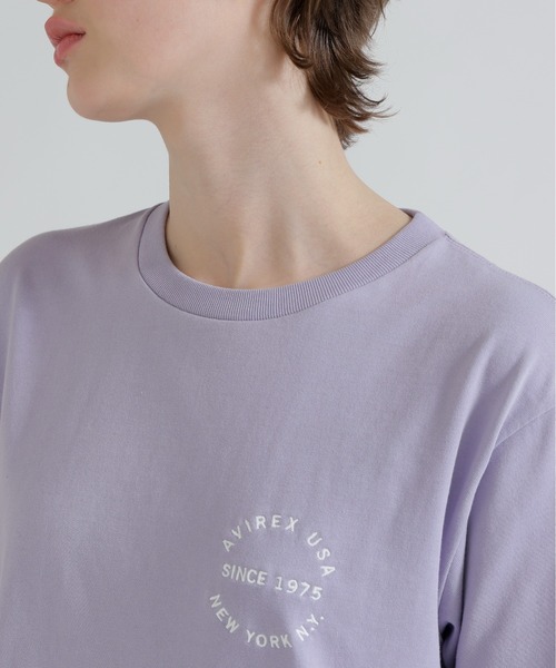 AVIREX(アヴィレックス)の「VARSITY LOGO S/S T-SHIRT(Tシャツ/カットソー・レディース・ブラック/オフホワイト/ネイビー/ラベンダー・F)」の10枚目の写真