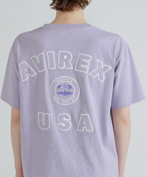 AVIREX(アヴィレックス)の「VARSITY LOGO S/S T-SHIRT(Tシャツ/カットソー・レディース・ブラック/オフホワイト/ネイビー/ラベンダー・F)」の13枚目の写真
