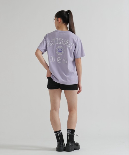 AVIREX(アヴィレックス)の「VARSITY LOGO S/S T-SHIRT(Tシャツ/カットソー・レディース・ブラック/オフホワイト/ネイビー/ラベンダー・F)」の17枚目の写真