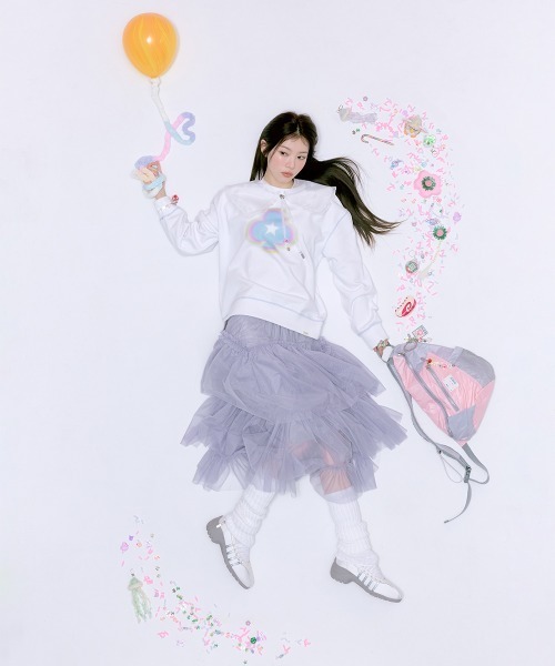ROCKFISH WEATHERWEAR（ロックフィッシュウェザーウェア）の「[x ILLIT] BLISS HEEL LACEUP SNEAKERS（スニーカー・レディース・ピンク/ホワイト・23.0cm/23.5cm/24.0cm/24.5cm/25.0cm/25.5cm）」の8枚目の写真