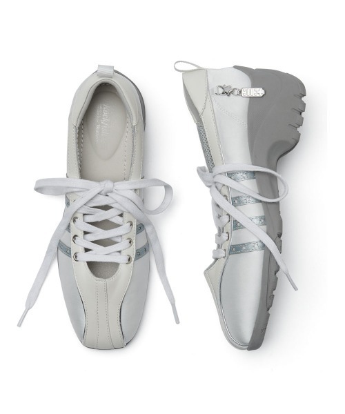 ROCKFISH WEATHERWEAR（ロックフィッシュウェザーウェア）の「[x ILLIT] BLISS HEEL LACEUP SNEAKERS（スニーカー・レディース・ピンク/ホワイト・23.0cm/23.5cm/24.0cm/24.5cm/25.0cm/25.5cm）」の18枚目の写真