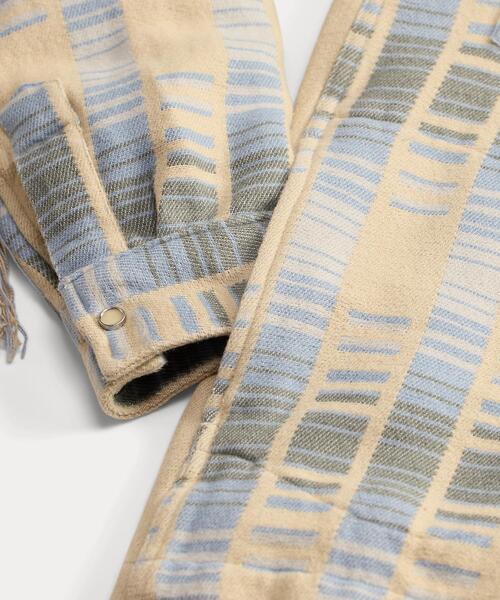 RRL（ダブル アール エル）の「フリンジ ジャカード オーバーシャツ（シャツ/ブラウス・メンズ・ブルー・M/L/XS/XL/S）」の3枚目の写真