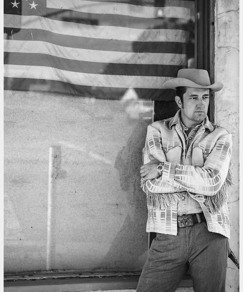 RRL（ダブル アール エル）の「フリンジ ジャカード オーバーシャツ（シャツ/ブラウス・メンズ・ブルー・M/L/XS/XL/S）」の6枚目の写真