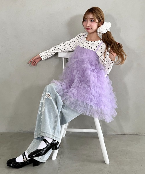 Loueme(ルエム)の「ルルチュールミニワンピース(ワンピース・レディース・ホワイト/ラベンダー/ブラック/ライトブルー/ライトグリーン・FREE)」の19枚目の写真