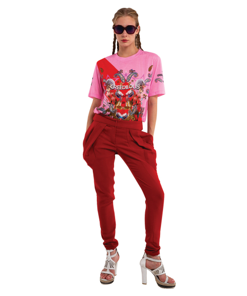 GREEDILOUS(グリディアス)の「ピーチサイドラインTシャツ(Tシャツ/カットソー・レディース・その他・S/M/L/XS)」の1枚目の写真