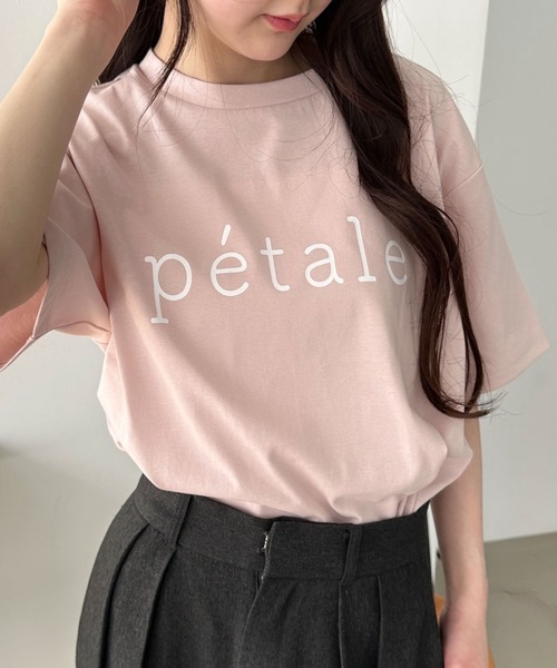 WEGO（ウィゴー）の「WEGO/接触冷感プリントロゴT（Tシャツ/カットソー・レディース・ベージュ/ライトピンク/グレー/オフホワイト/スミクロ・LARGE/MEDIUM）」の5枚目の写真