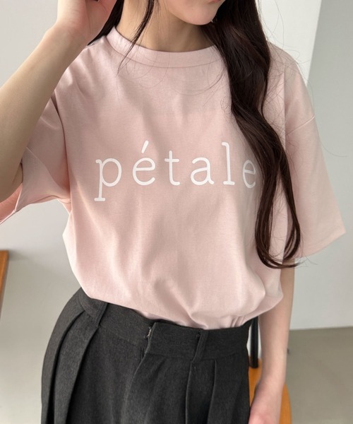 WEGO（ウィゴー）の「WEGO/接触冷感プリントロゴT（Tシャツ/カットソー・レディース・ベージュ/ライトピンク/グレー/オフホワイト/スミクロ・LARGE/MEDIUM）」の21枚目の写真