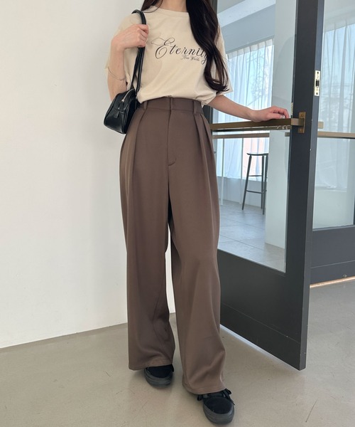 WEGO（ウィゴー）の「WEGO/接触冷感プリントロゴT（Tシャツ/カットソー・レディース・ベージュ/ライトピンク/グレー/オフホワイト/スミクロ・LARGE/MEDIUM）」の20枚目の写真