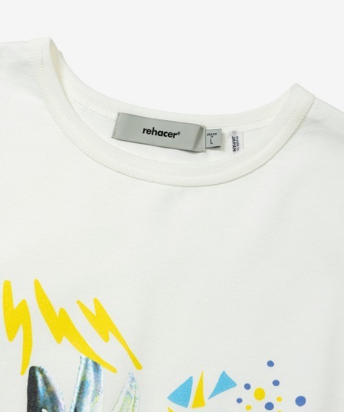 rehacer（レアセル）の「rehacer : × everglouu Pop Flower Dolman CS / ポップ フラワー ドルマン カットソー（Tシャツ/カットソー・メンズ・ホワイト/ブラック・X-LARGE/LARGE/MEDIUM/SMALL）」の16枚目の写真