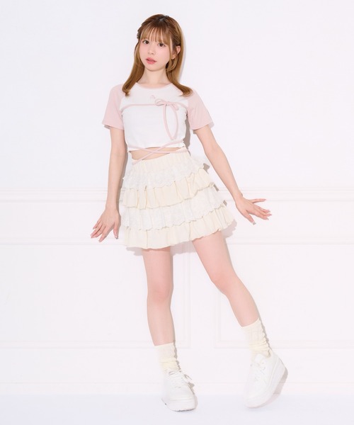 apres jour（アプレジュール）の「【セット着用可能】レーススウェットミニスカート（スカート・レディース・ブラック/杢グレー/オフホワイト・フリー/X-LARGE）」の15枚目の写真
