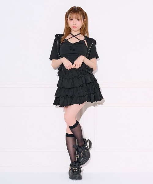 apres jour（アプレジュール）の「【セット着用可能】レーススウェットミニスカート（スカート・レディース・ブラック/杢グレー/オフホワイト・フリー/X-LARGE）」の22枚目の写真