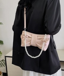 SHEPP | ビッグリボンモチーフ パールショルダーミニバッグ(ショルダーバッグ)