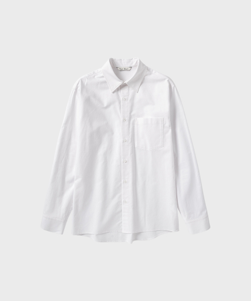 NONBLANK(ノンブランク)の「エッセンシャルオックスフォードドレスシャツ_WHITE(シャツ/ブラウス・メンズ・ホワイト・MEDIUM/LARGE/X-LARGE/SMALL)」の1枚目の写真