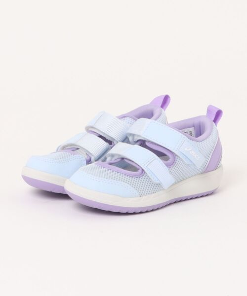 ASICS(アシックス)の「ASICS KIDS SUKU2 アシックス スクスク MESHOES MINI 3 キッズサンダル サマーシューズ 子供靴 2本ベルト ストラップ(ミーシューズミニ3)(サンダル・キッズ・マスタード/ブラック/ライトブルー・16.0cm/16.5cm/17.0cm/17.5cm/18.0cm/18.5cm/19.0cm/19.5cm/20.0cm)」の2枚目の写真