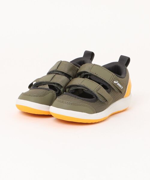 ASICS(アシックス)の「ASICS KIDS SUKU2 アシックス スクスク MESHOES MINI 3 キッズサンダル サマーシューズ 子供靴 2本ベルト ストラップ(ミーシューズミニ3)(サンダル・キッズ・マスタード/ブラック/ライトブルー・16.0cm/16.5cm/17.0cm/17.5cm/18.0cm/18.5cm/19.0cm/19.5cm/20.0cm)」の3枚目の写真