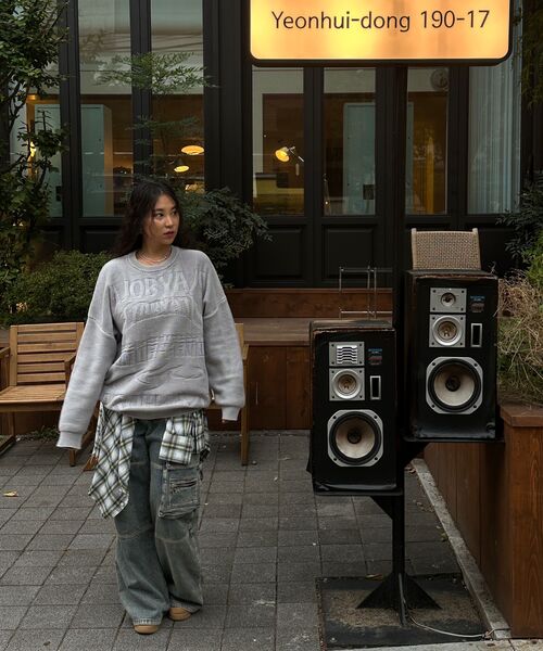 AJOBYAJO（アジョバイアジョ）の「[PBA] Five AJO Logos Washed Sweater [LIGHT GREY]（ニット/セーター・メンズ・その他・MEDIUM/LARGE/X-LARGE）」の12枚目の写真