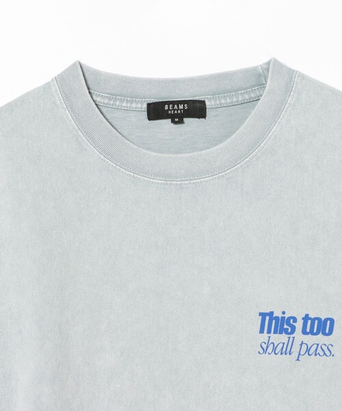 BEAMS HEART（ビームスハート）の「【8/6値下げ】【ユニセックス】フェード ワンポイント プリント Tシャツ（Tシャツ/カットソー・メンズ・ブルー/ピンク・MEDIUM/LARGE/SMALL）」の13枚目の写真