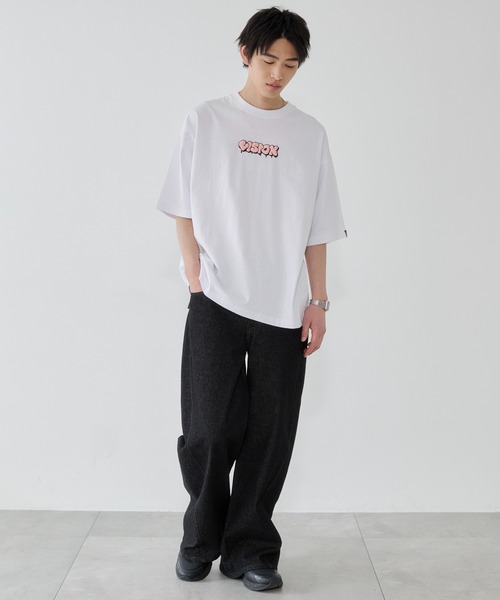 WEGO（ウィゴー）の「WEGO/【26年春夏新作】別注VISIONグラフィックT（Tシャツ/カットソー・メンズ・ホワイト/ブラック・LARGE/MEDIUM）」の13枚目の写真