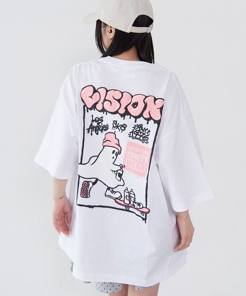 WEGO（ウィゴー）の「WEGO/【26年春夏新作】別注VISIONグラフィックT（Tシャツ/カットソー・メンズ・ホワイト/ブラック・LARGE/MEDIUM）」の18枚目の写真