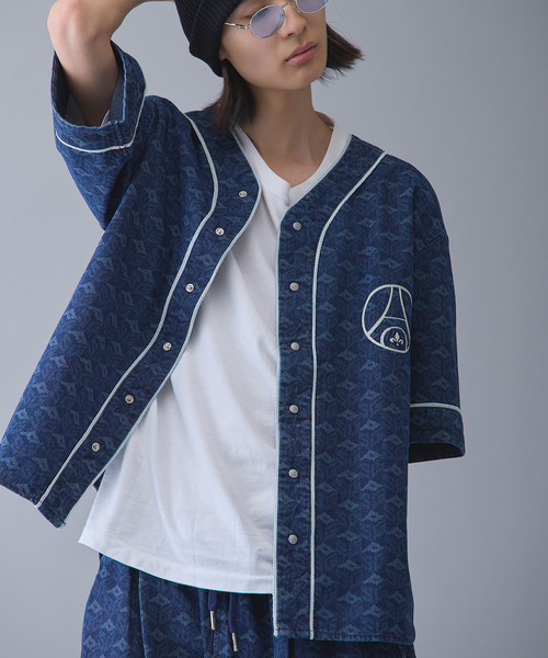 PARIS SAINT-GERMAIN(パリサンジェルマン)の「【Paris Saint-Germain / パリ・サン=ジェルマン】JP Baseball Shirt(シャツ/ブラウス・メンズ・ブルー/ブルー系その他・LARGE/MEDIUM/X-LARGE)」の6枚目の写真