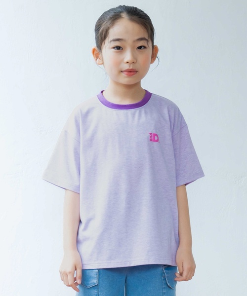 and D. petit main(アンドディープティマイン)の「アソート発砲プリントリンガーワイド半袖Tシャツ(Tシャツ/カットソー・キッズ・オートミール/パープル/ライトブルー/ライトグリーン・110cm/120cm/130cm/100cm/140cm/90cm)」の9枚目の写真
