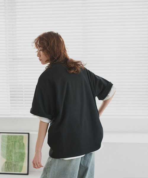 ad thie(アドティエ)の「ベーシック オーバーサイズ Tシャツ(Tシャツ/カットソー・レディース・チャコール/オートミール/オフホワイト/ブラック・FREE)」の14枚目の写真