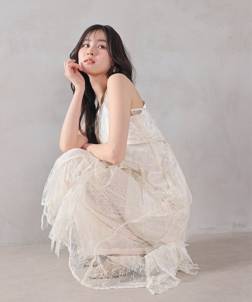 Kana(カナ)の「スパンコールレディワンピースドレス3点セット パーティードレス 結婚式 お呼ばれ オケージョン(ドレス・レディース・ブラック/ブラウン/アイボリー・S/M)」の6枚目の写真