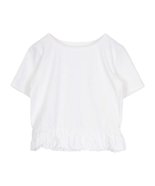 UR'S(ユアーズ)の「チビバルーン半袖トップス(Tシャツ/カットソー・レディース・ホワイト系その他/オフホワイト/ブラック・L/M)」の18枚目の写真
