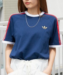 adidas/アディダス 3-STRIPS TEE ラグランスリーブ スリーストライプスTシャツ ライン リンガー 配色 秋 秋服 2026年秋冬