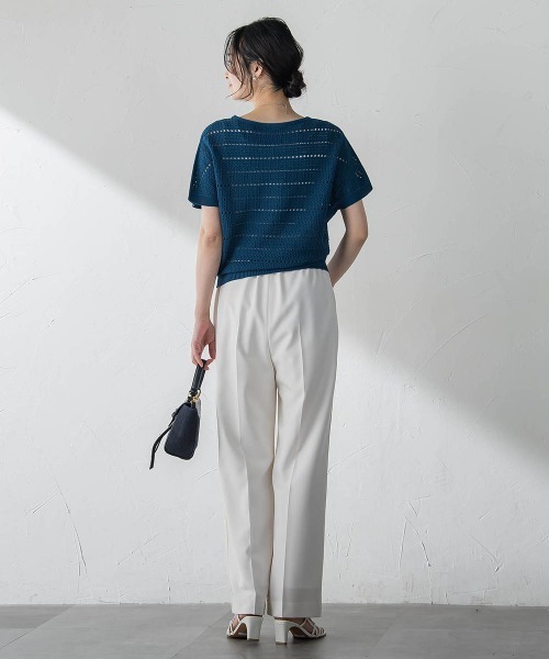 LAUTREAMONT(ロートレアモン)の「レース柄ニット(ニット/セーター・レディース・ベージュ/ブルー/ホワイト・9号)」の12枚目の写真