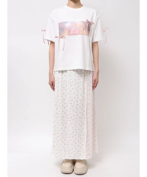 merry jenny(メリージェニー)の「『WICKED』Ribbon Tee(Tシャツ/カットソー・レディース・チャコールグレー/オフホワイト・FREE)」の10枚目の写真